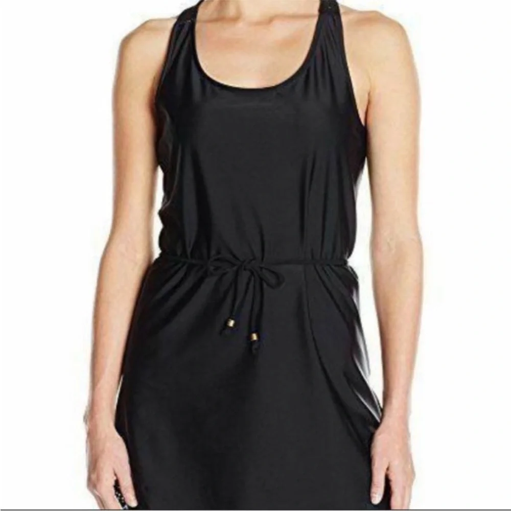 Prana Women's Black Eisley Sleeveless Cover-Up Tunic Swimwear—S